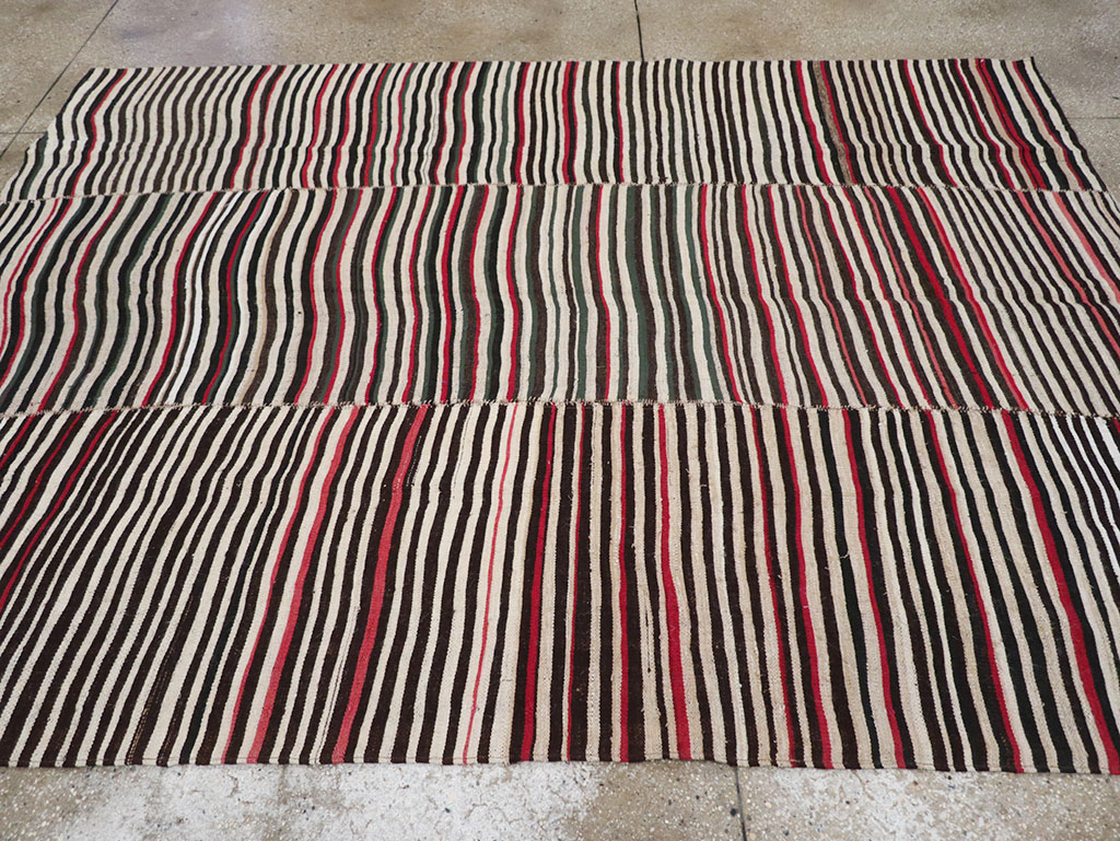 Vintage Persian Flatweave Kilim Accent Rug, No.32439 - Staging