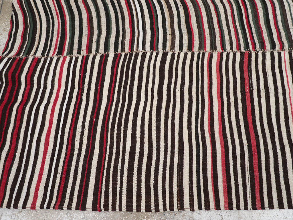 Vintage Persian Flatweave Kilim Accent Rug, No.32439 - Staging