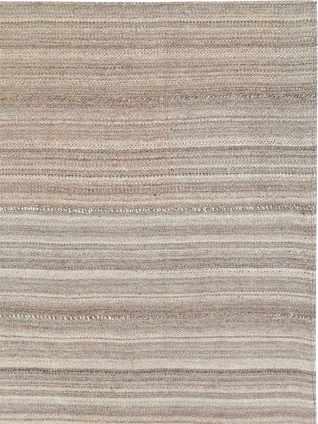 Vintage Persian Flatweave Kilim Small Room Size Carpet, No.32440 - Staging