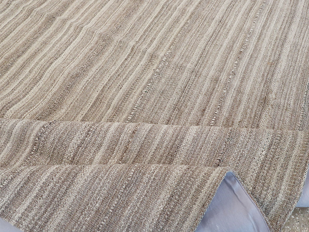 Vintage Persian Flatweave Kilim Small Room Size Carpet, No.32440 - Staging