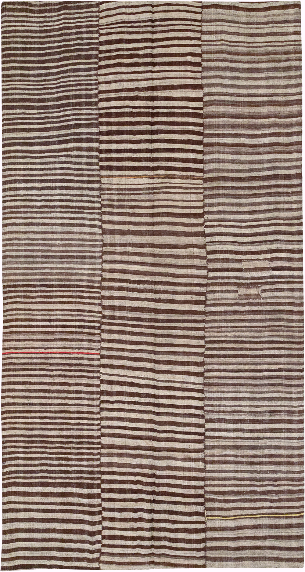 Vintage Persian Flatweave Kilim Room Size Carpet, No.32442 - Staging