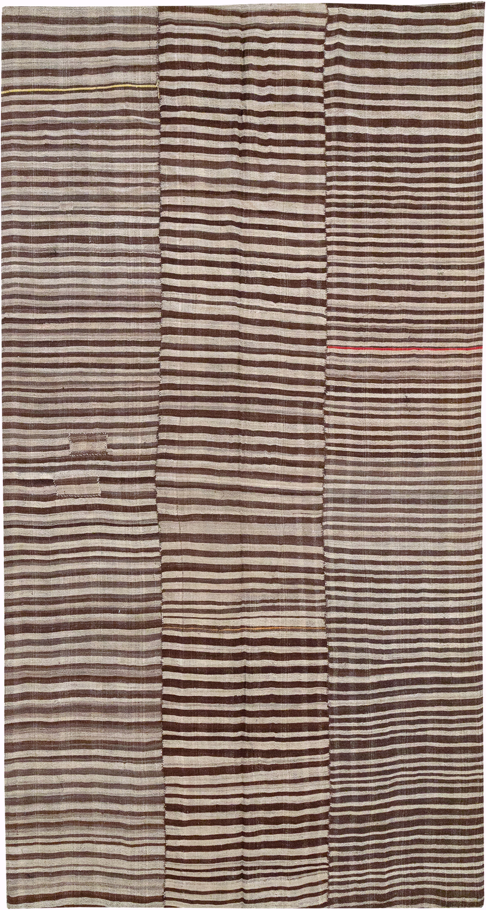 Vintage Persian Flatweave Kilim Gallery Carpet, No.32442 - Staging
