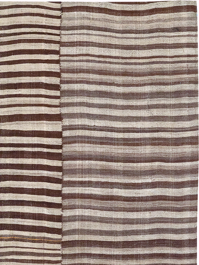 Vintage Persian Flatweave Kilim Gallery Carpet, No.32442 - Staging