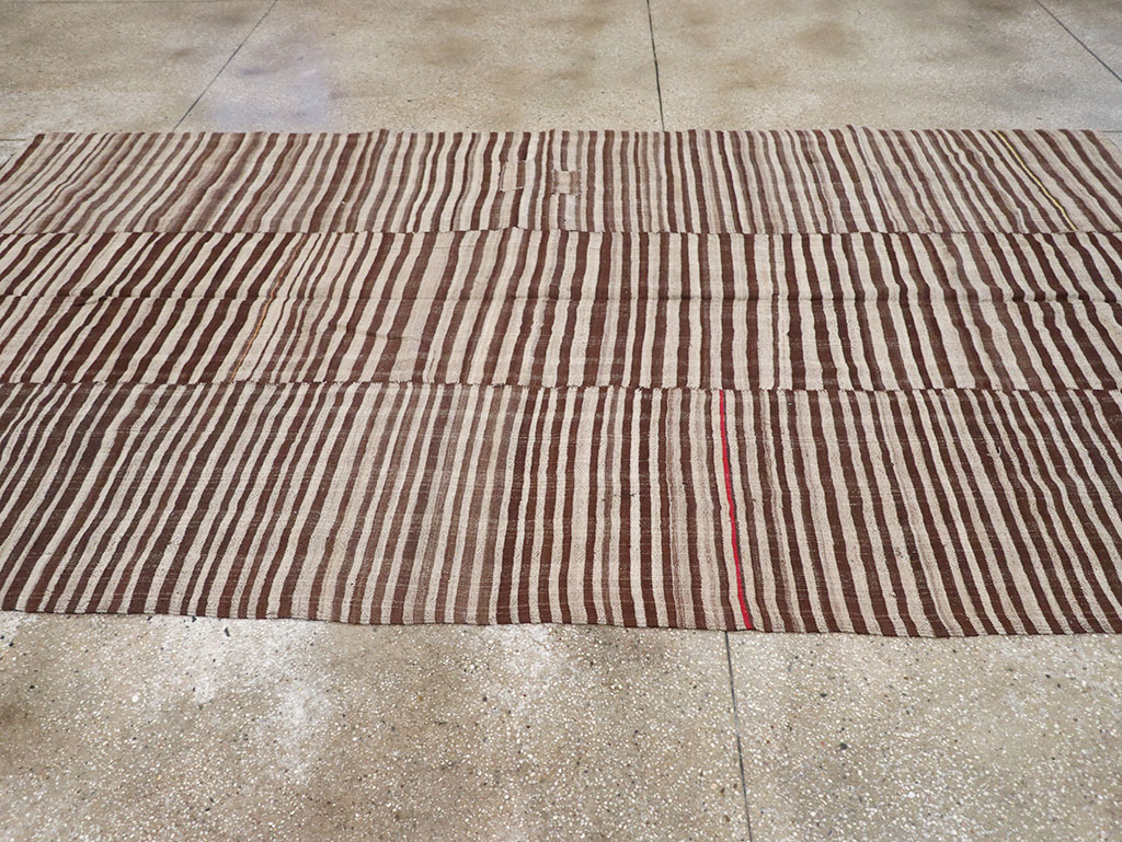 Vintage Persian Flatweave Kilim Gallery Carpet, No.32442 - Staging