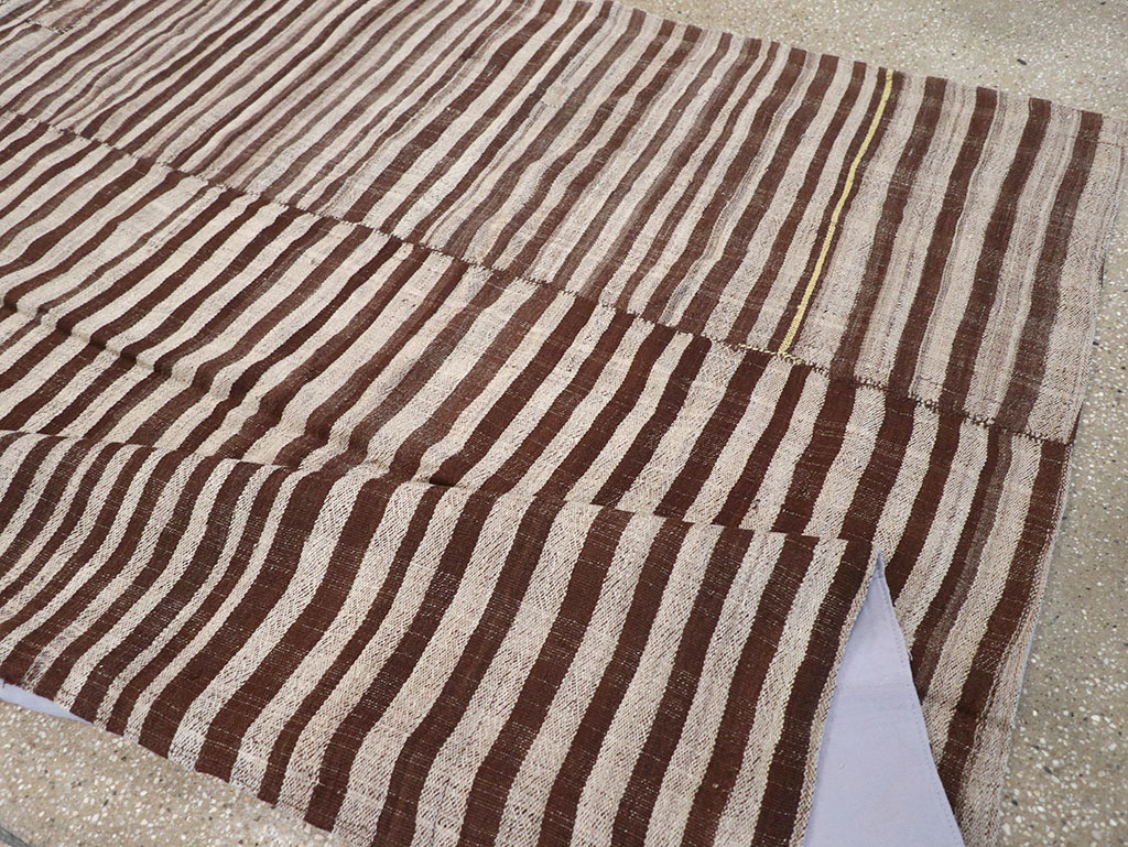 Vintage Persian Flatweave Kilim Gallery Carpet, No.32442 - Staging