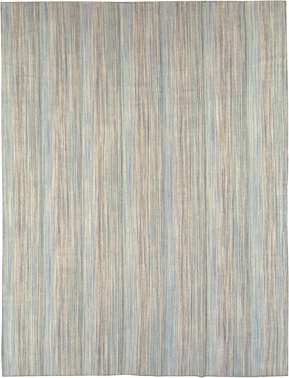 Modern Turkish Flatweave Kilim Room Size Carpet, No.32451 - Staging