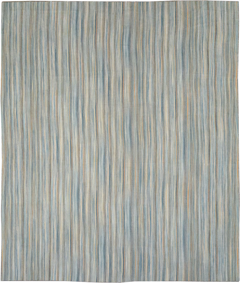 Modern Turkish Flatweave Kilim Large Carpet, No.32454 - Staging