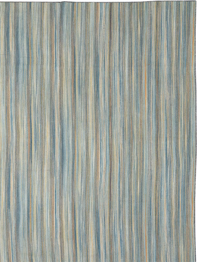 Modern Turkish Flatweave Kilim Large Carpet, No.32454 - Staging