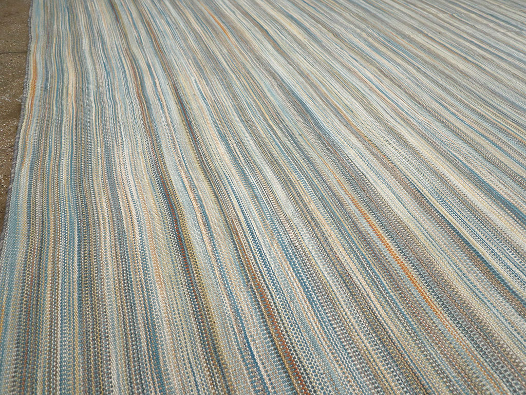 Modern Turkish Flatweave Kilim Large Carpet, No.32454 - Staging