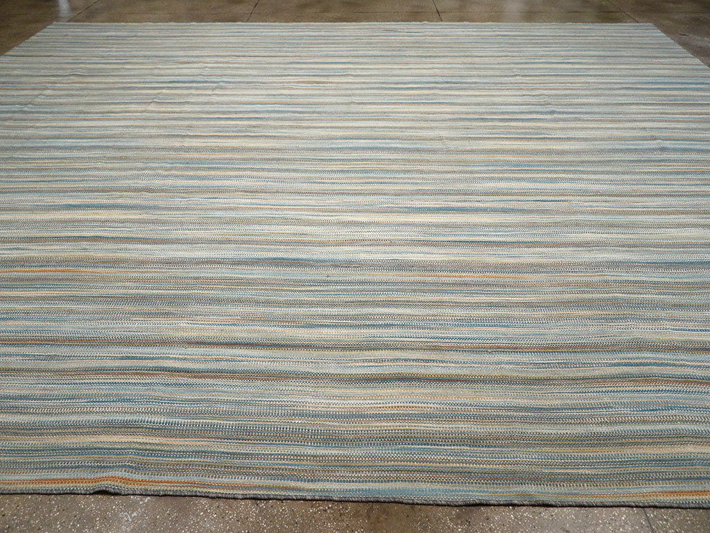 Modern Turkish Flatweave Kilim Large Carpet, No.32454 - Staging