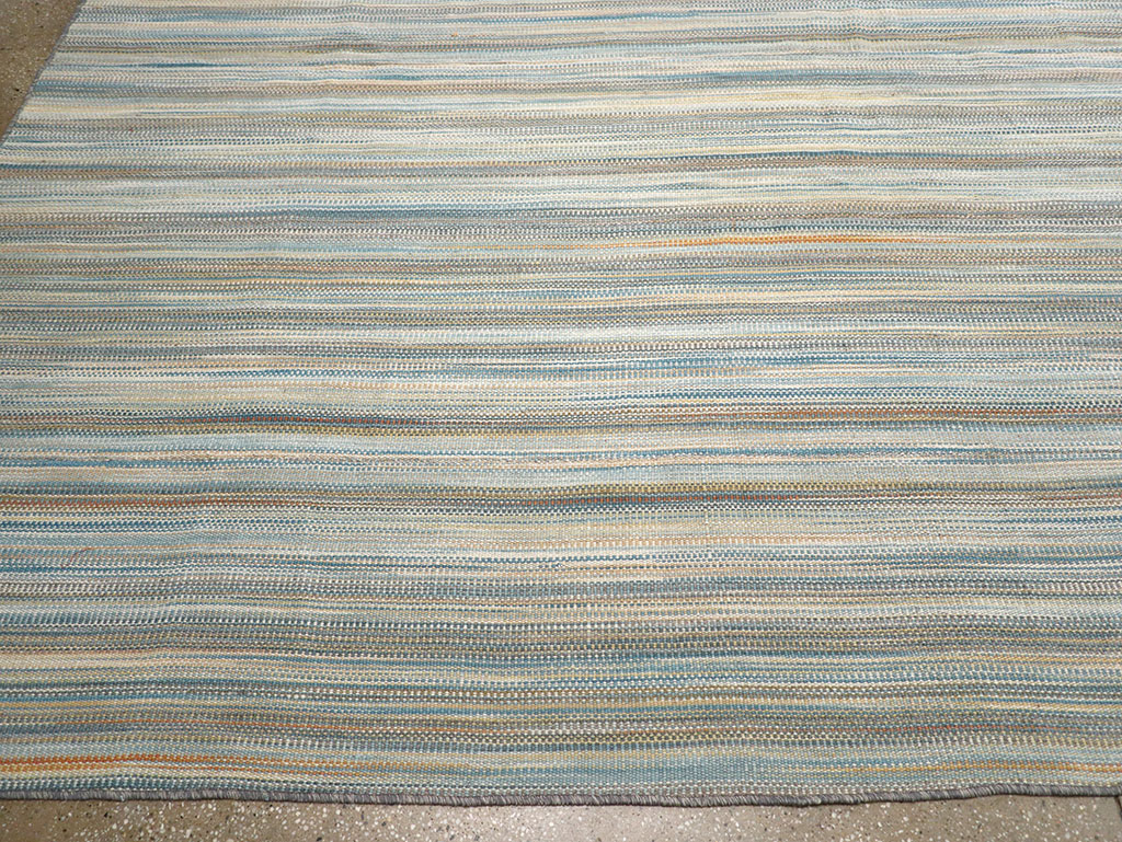 Modern Turkish Flatweave Kilim Large Carpet, No.32454 - Staging