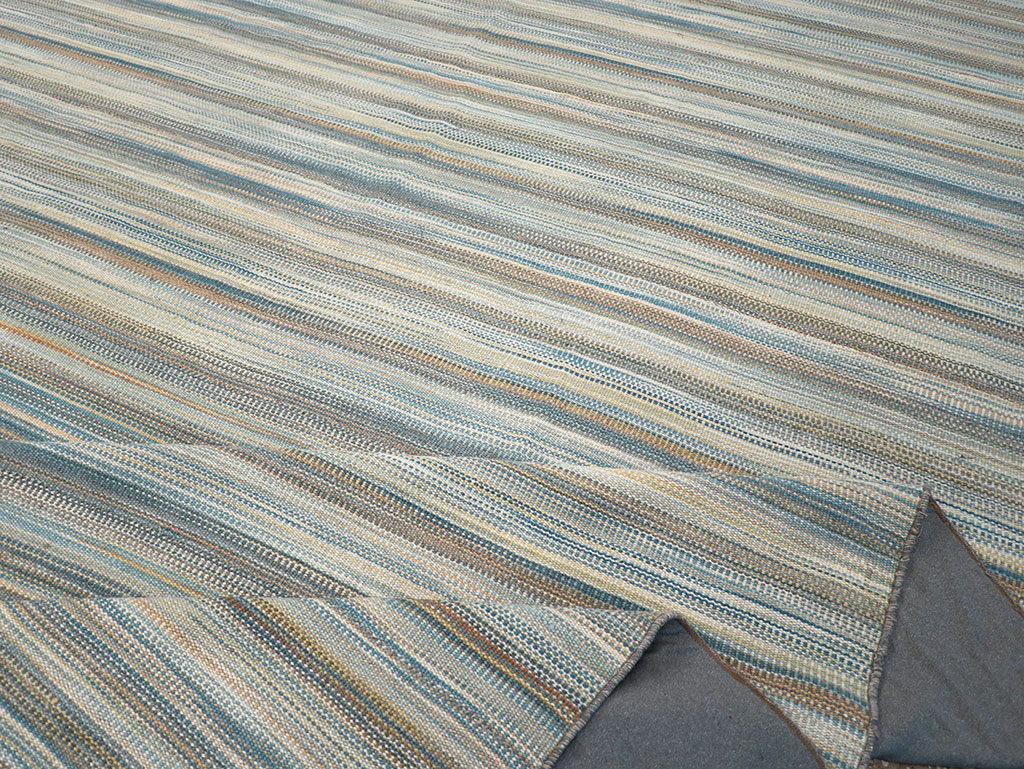 Modern Turkish Flatweave Kilim Large Carpet, No.32454 - Staging