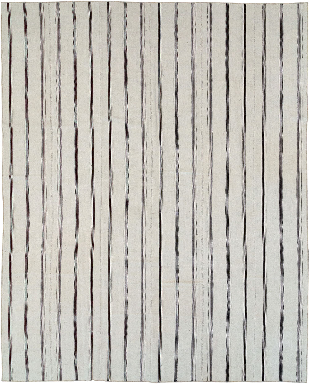 Vintage Persian Flatweave Kilim Room Size Carpet, No.32455 - Staging