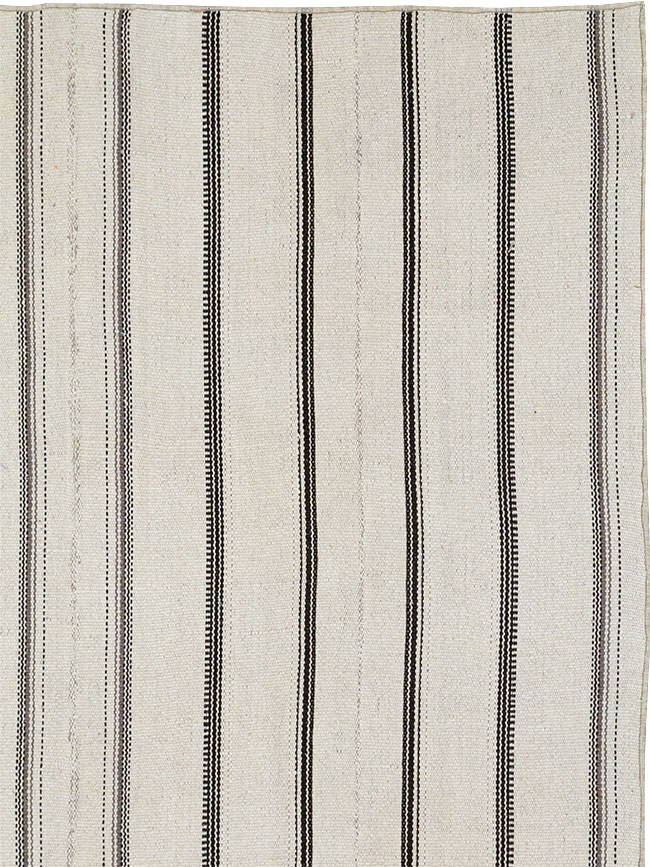 Vintage Persian Flatweave Kilim Room Size Carpet, No.32455 - Staging