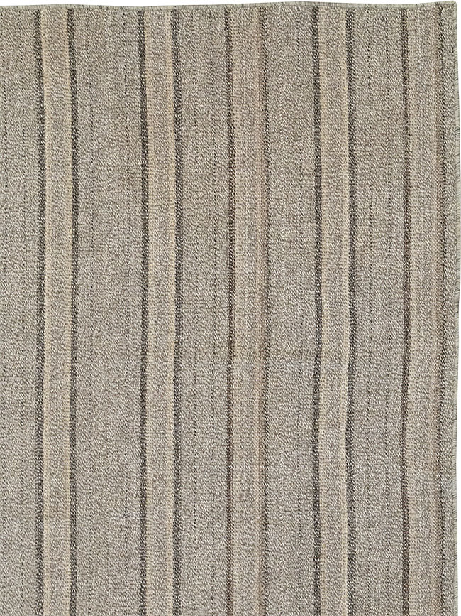 Modern Turkish Flatweave Kilim Room Size Carpet, No.32457 - Staging