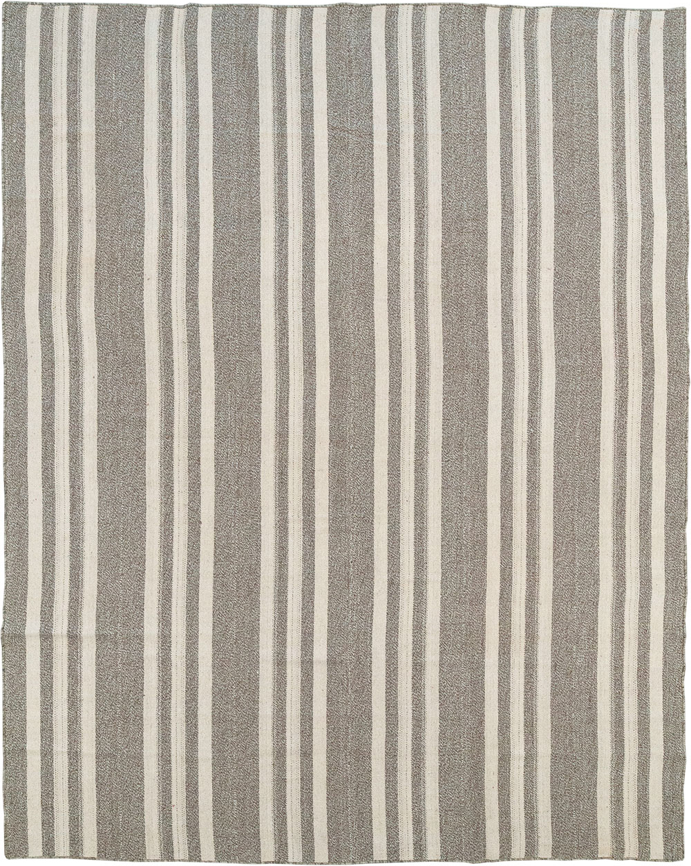 Modern Turkish Flatweave Kilim Room Size Carpet, No.32458 - Staging