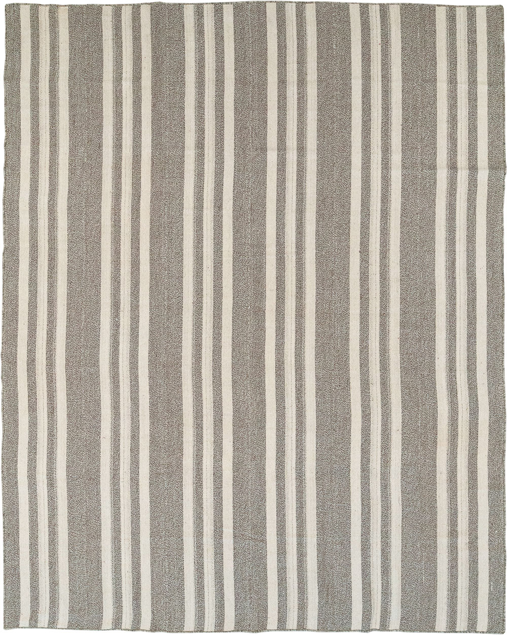 Modern Turkish Flatweave Kilim Room Size Carpet, No.32458 - Staging