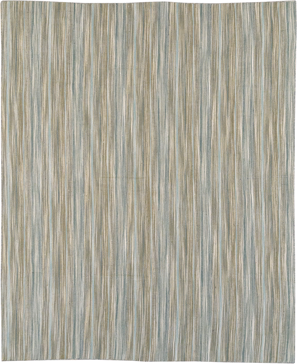 Modern Persian Flatweave Kilim Room Size Carpet, No.32459 - Staging