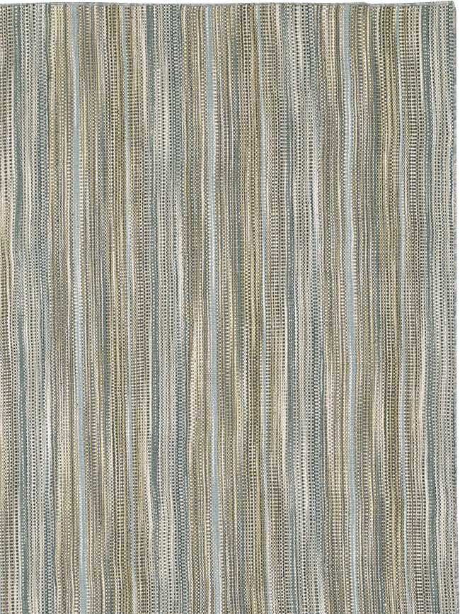 Modern Persian Flatweave Kilim Room Size Carpet, No.32459 - Staging