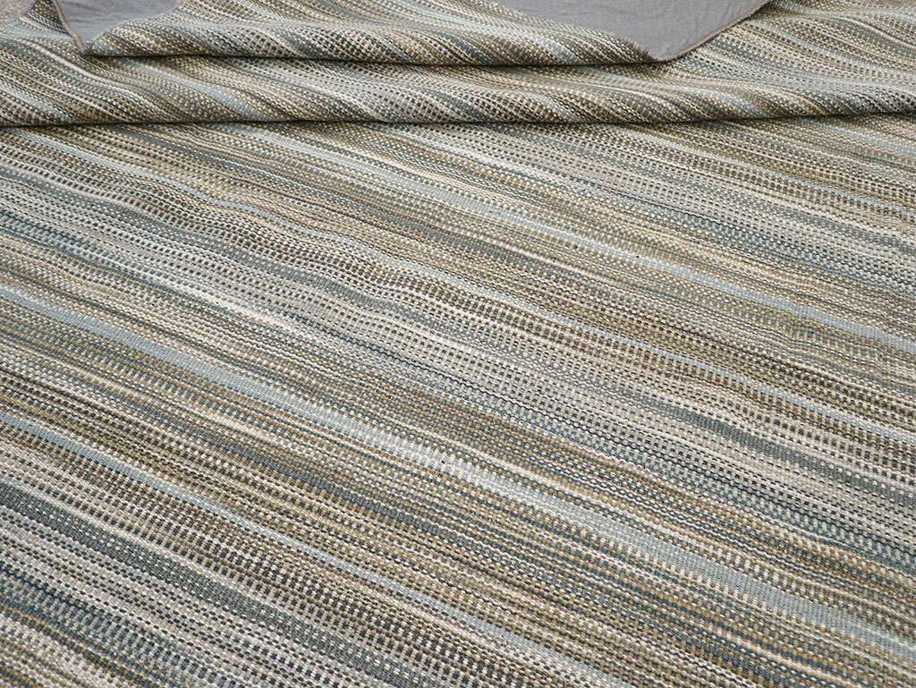 Modern Persian Flatweave Kilim Room Size Carpet, No.32459 - Staging