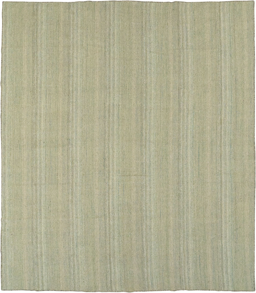 Modern Persian Flatweave Kilim Room Size Carpet, No.32464 - Staging