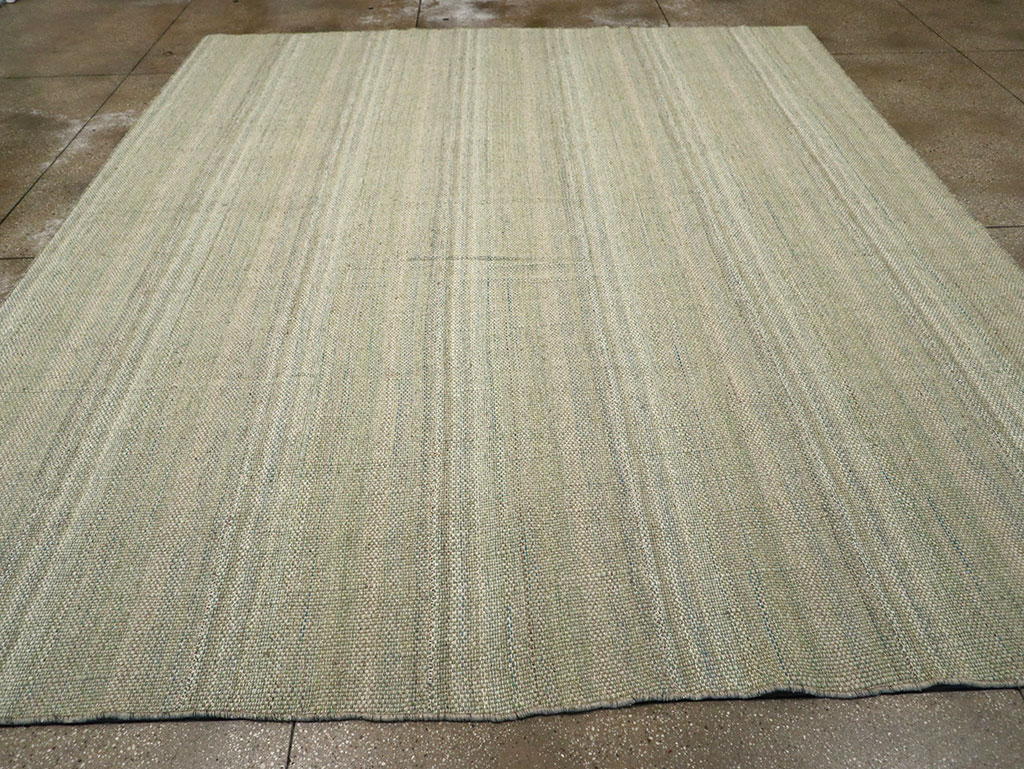 Modern Persian Flatweave Kilim Room Size Carpet, No.32464 - Staging