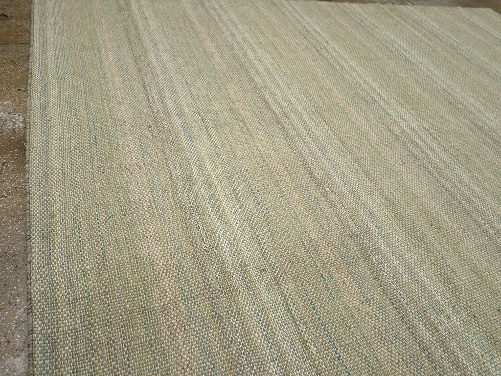 Modern Persian Flatweave Kilim Room Size Carpet, No.32464 - Staging