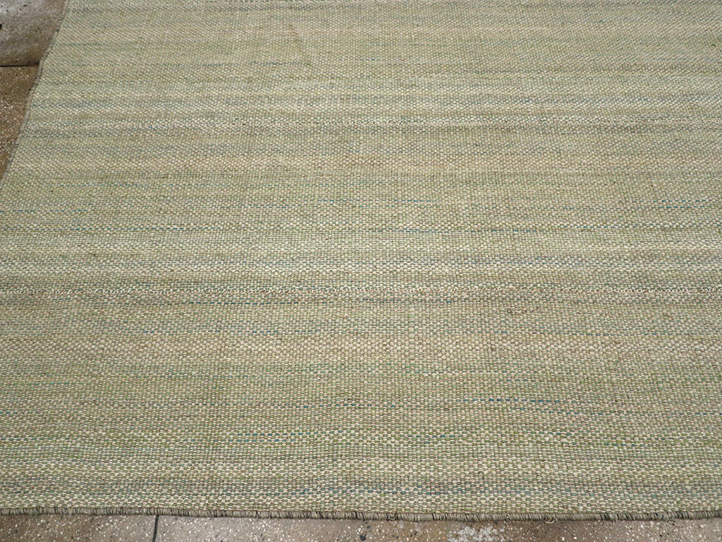Modern Persian Flatweave Kilim Room Size Carpet, No.32464 - Staging