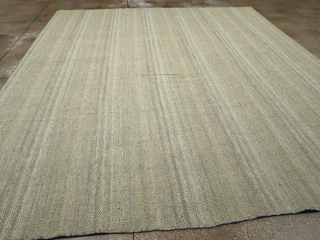 Modern Persian Flatweave Kilim Room Size Carpet, No.32464 - Staging