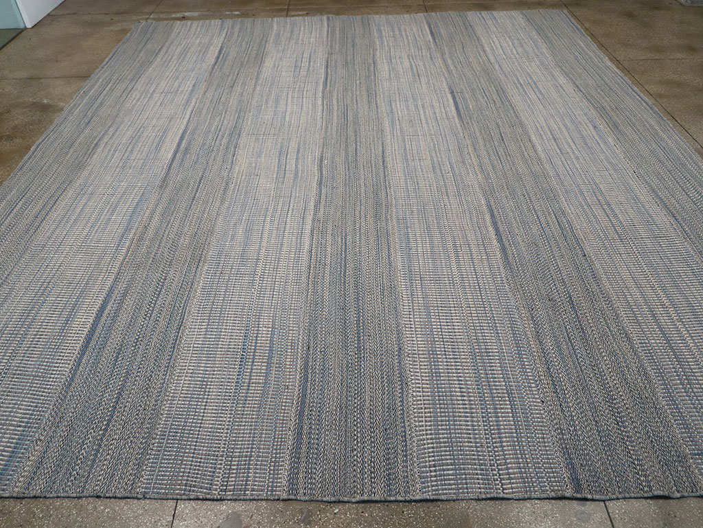 Modern Persian Flatweave Kilim Large Carpet, No.32467 - Staging