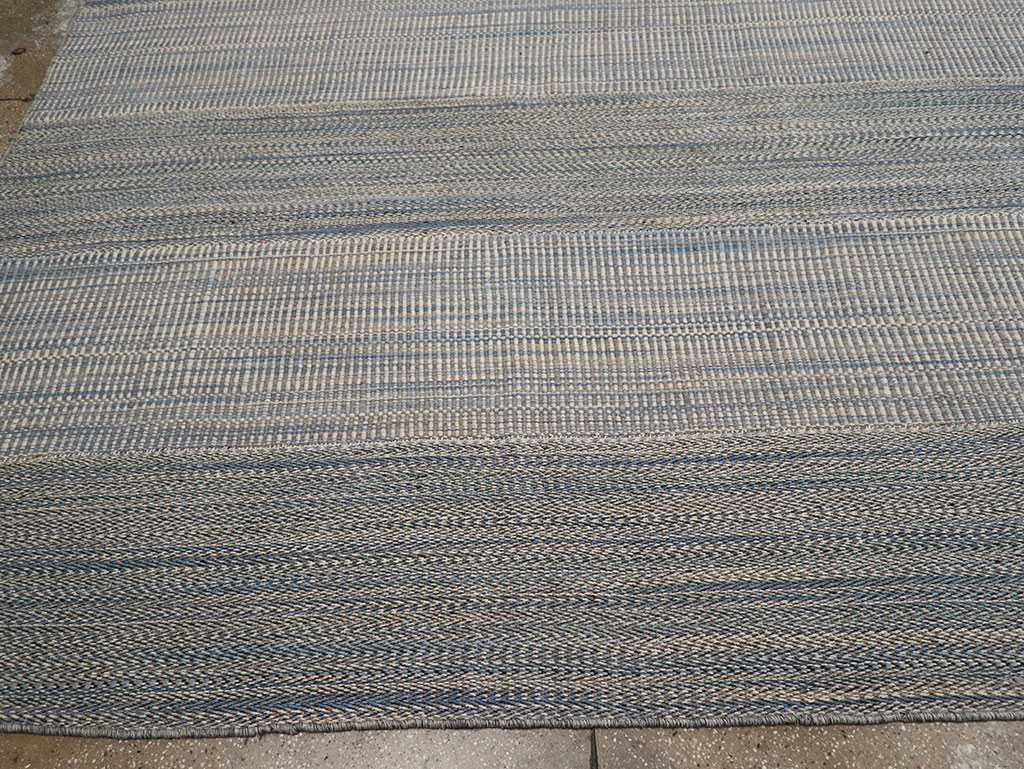 Modern Persian Flatweave Kilim Large Carpet, No.32467 - Staging