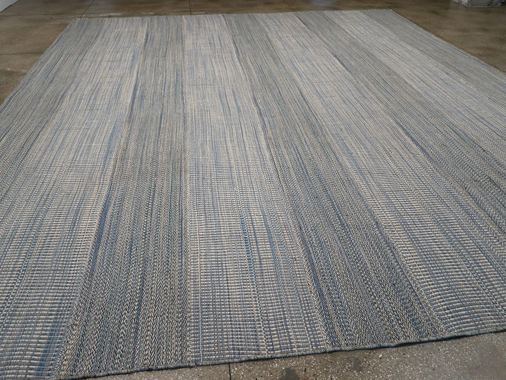Modern Persian Flatweave Kilim Large Carpet, No.32467 - Staging
