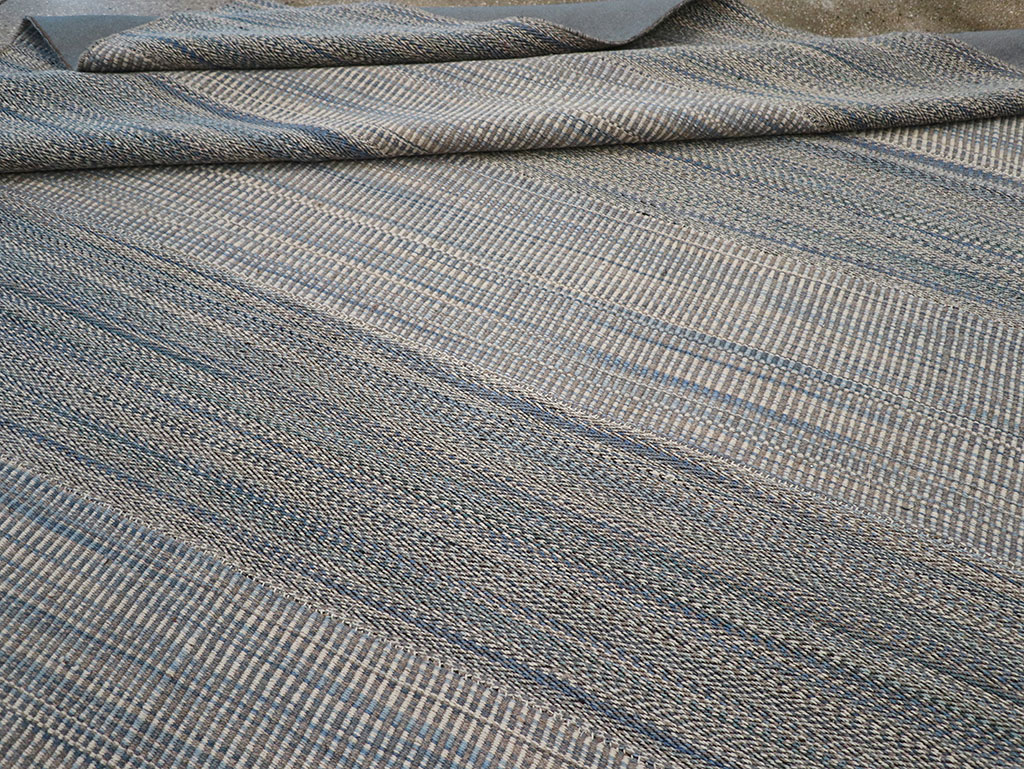 Modern Persian Flatweave Kilim Large Carpet, No.32467 - Staging