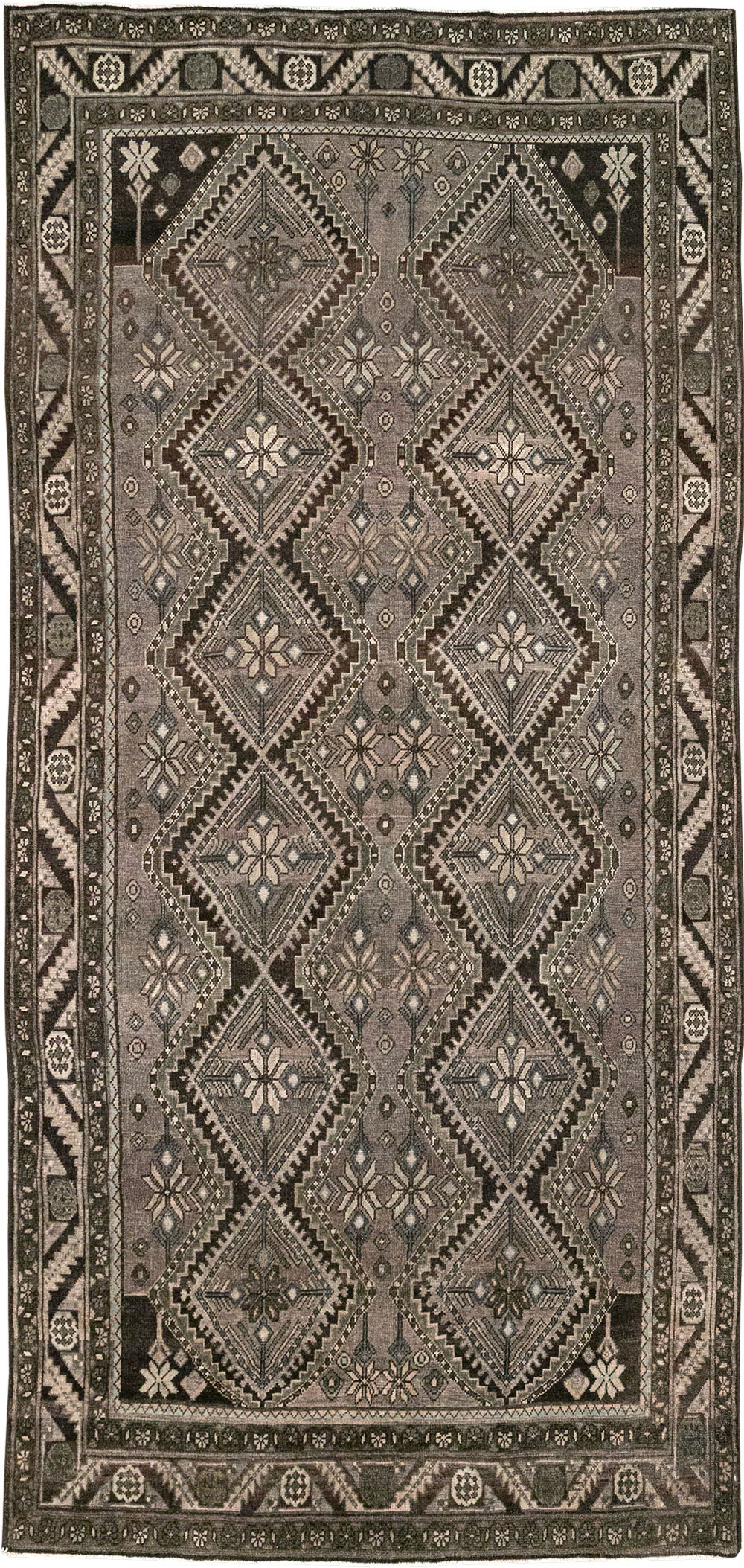 Vintage Persian Afshar Gallery Carpet, No.32469 - Staging