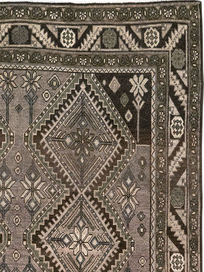 Vintage Persian Afshar Gallery Carpet, No.32469 - Staging