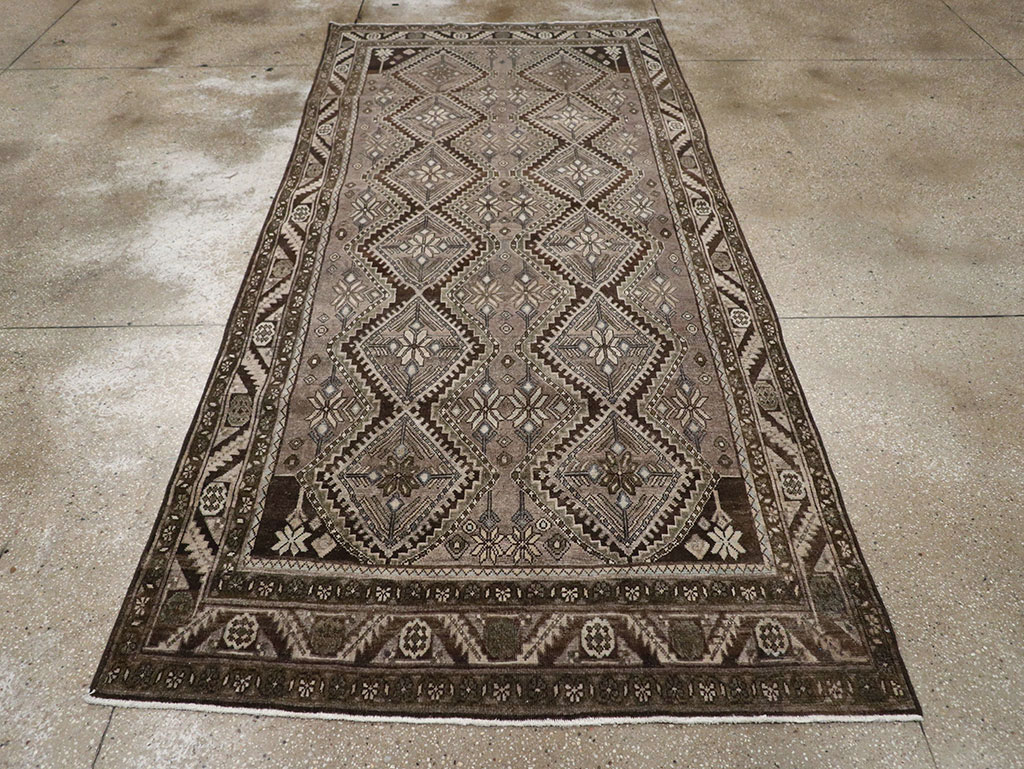 Vintage Persian Afshar Gallery Carpet, No.32469 - Staging