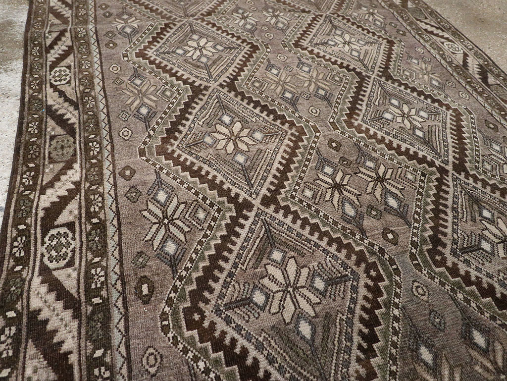 Vintage Persian Afshar Gallery Carpet, No.32469 - Staging