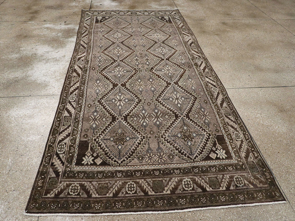 Vintage Persian Afshar Gallery Carpet, No.32469 - Staging