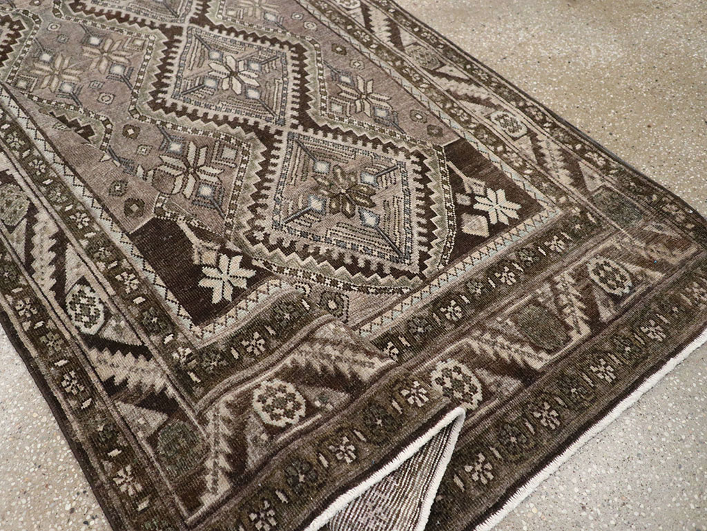 Vintage Persian Afshar Gallery Carpet, No.32469 - Staging