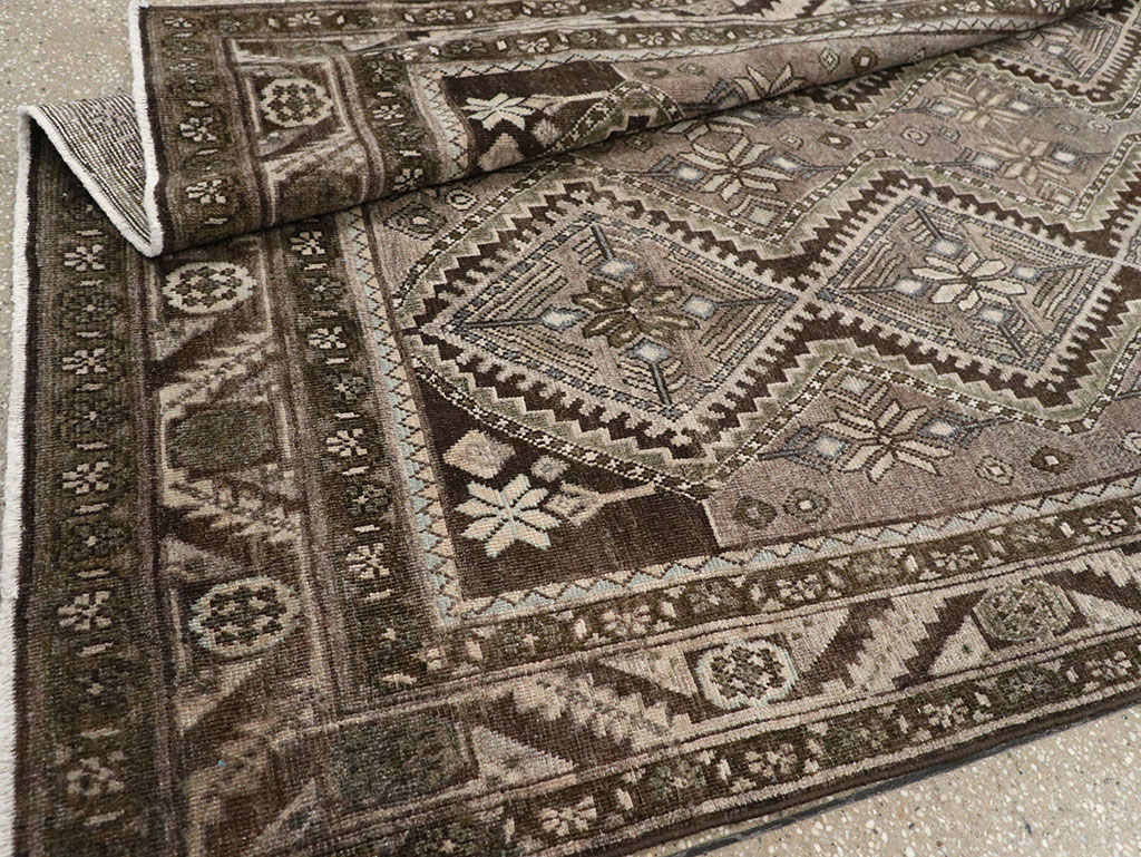 Vintage Persian Afshar Gallery Carpet, No.32469 - Staging