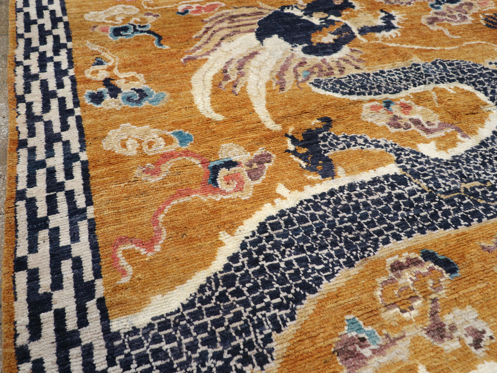 Modern East Turkestan Pictorial Khotan Room Size Carpet, No.32474 - Staging