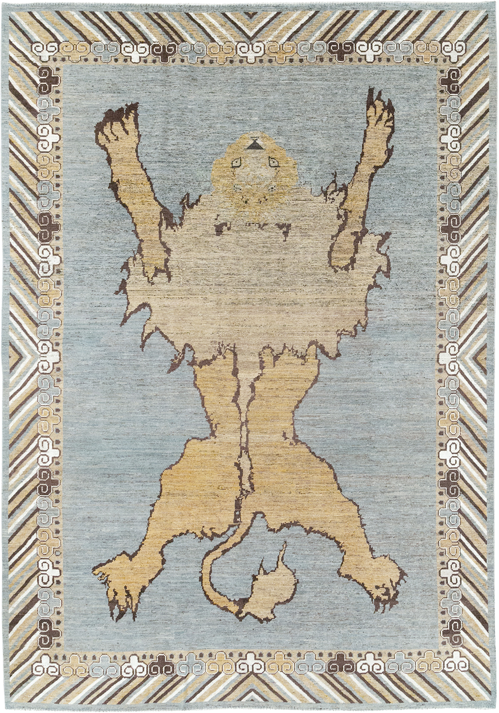 Modern East Turkestan Khotan Pictorial Room Size Carpet, No.32475 - Staging