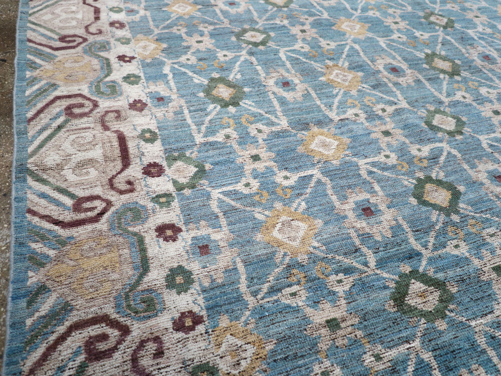 Modern East Turkestan Khotan Room Size Carpet, No.32478 - Staging