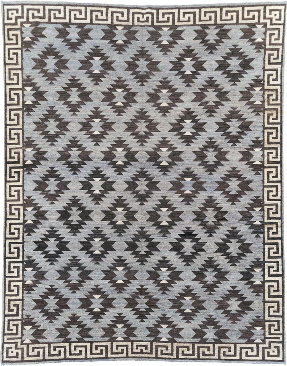Modern East Turkestan Khotan Room Size Carpet, No.32479 - Staging