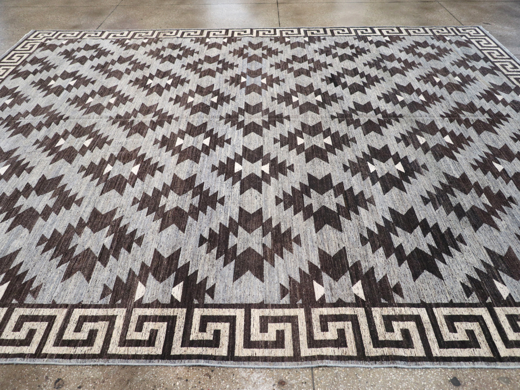 Modern East Turkestan Khotan Room Size Carpet, No.32479 - Staging