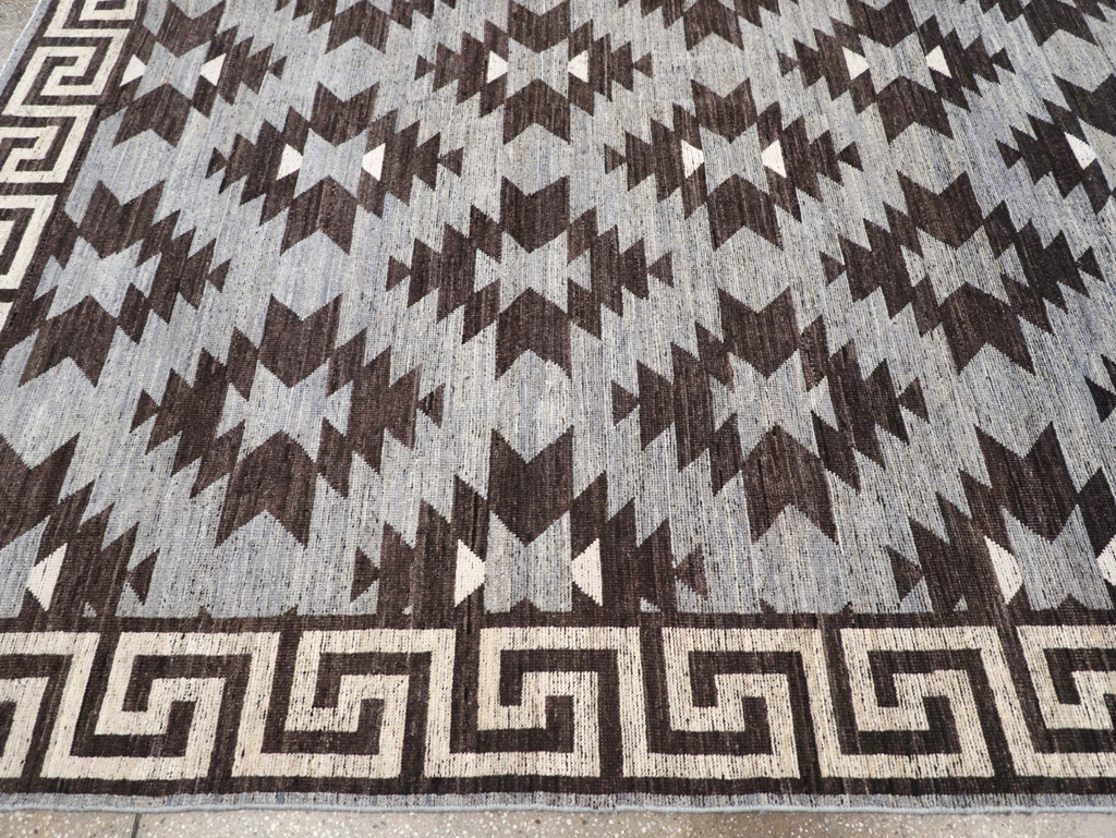 Modern East Turkestan Khotan Room Size Carpet, No.32479 - Staging