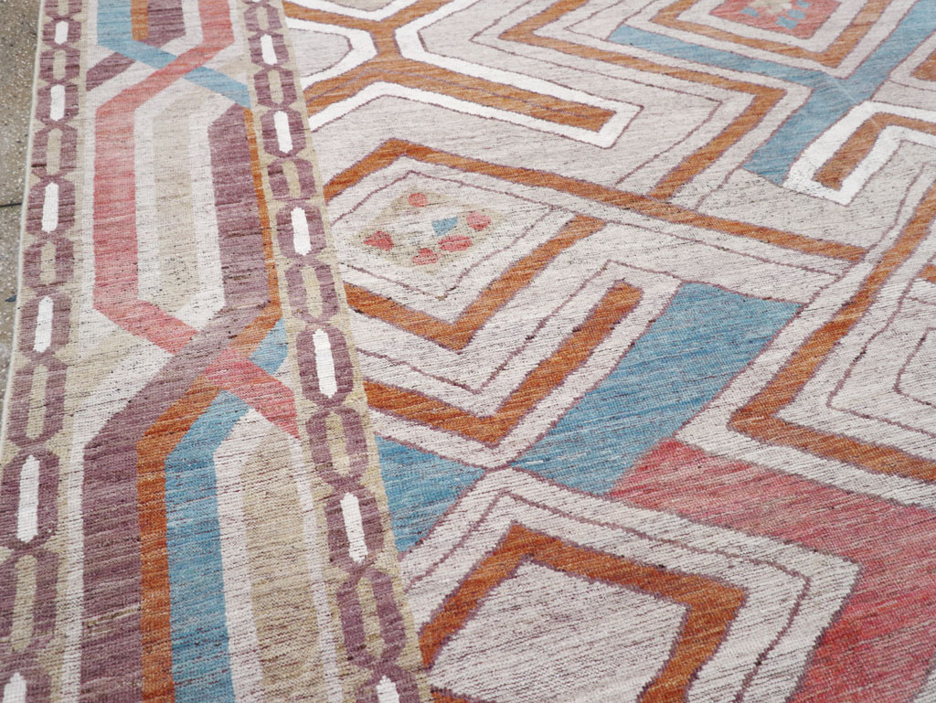 Modern East Turkestan Khotan Room Size Carpet, No.32481 - Staging