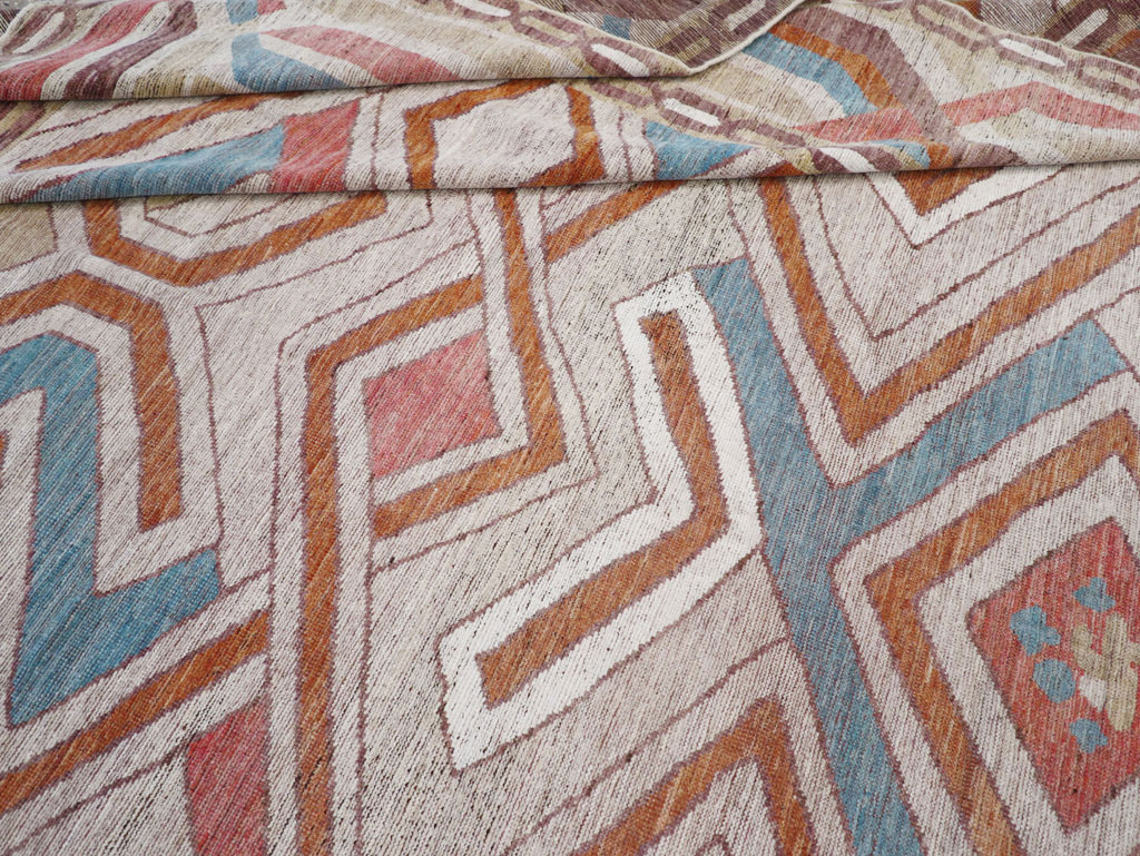 Modern East Turkestan Khotan Room Size Carpet, No.32481 - Staging