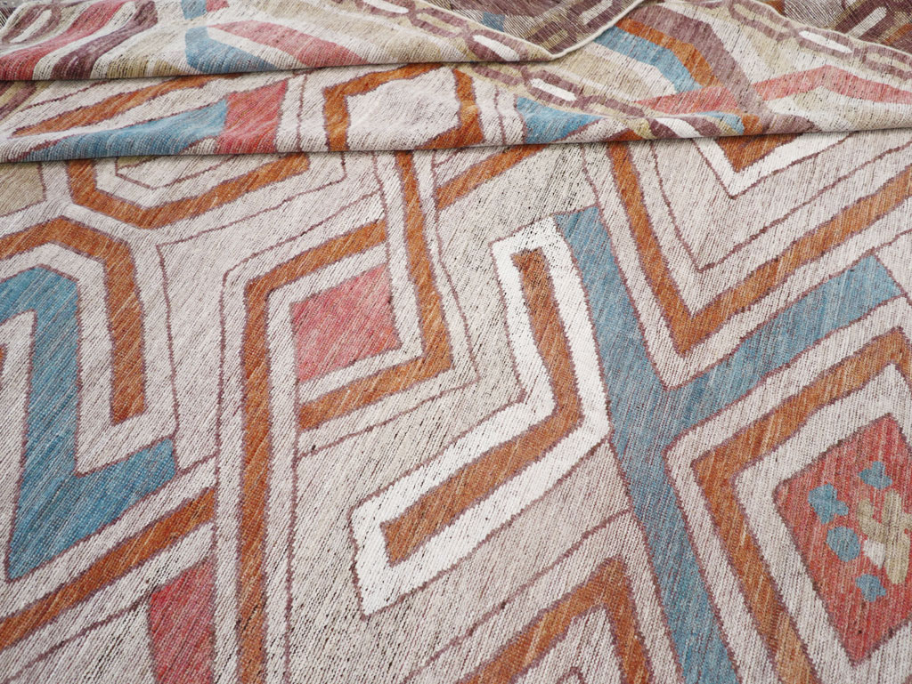 Modern East Turkestan Khotan Room Size Carpet, No.32481 - Staging