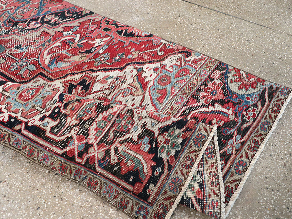 Antique Persian Heriz Rug, No.32492 - Staging